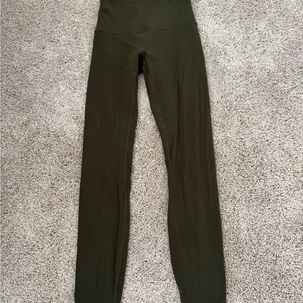 Lululemon Align pants 25” size 2 Olive Green Leggings